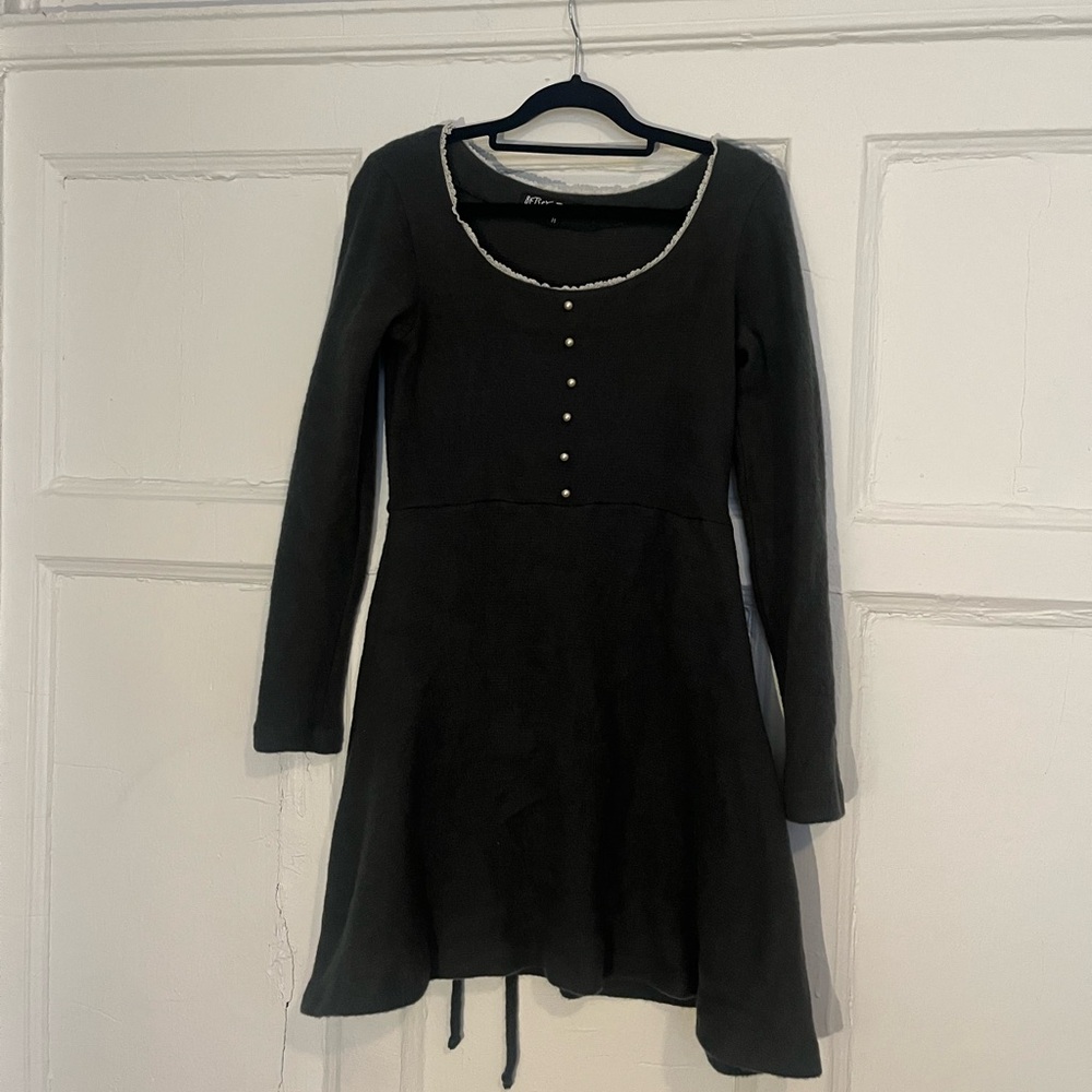 Dark Gray Mohair Betsey Johnson vintage dress